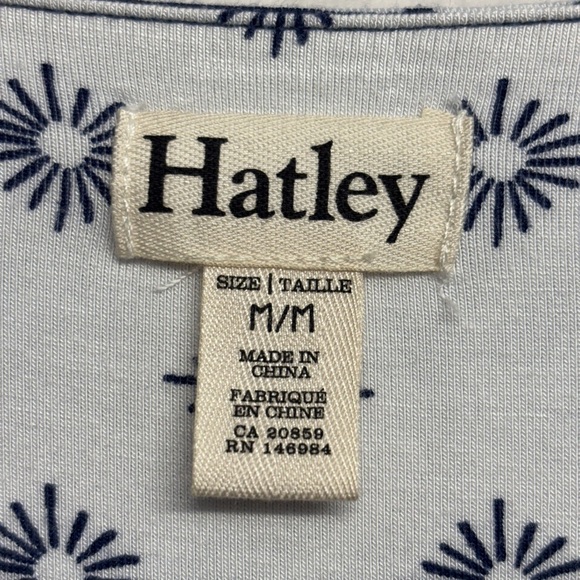 Hatley M Navy Blue 3/4 Sleeve Surplice Midi Dress Stretch Geometrick Printed - Picture 3 of 7